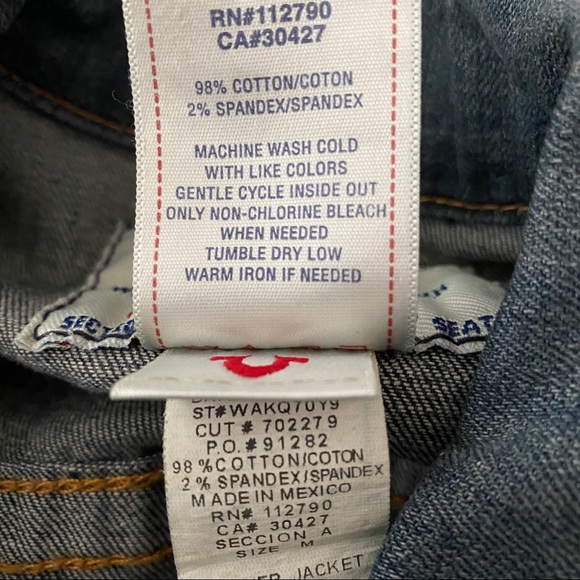 Brand New TRUE RELIGION Trucker Denim Jacket - Picture 9 of 9